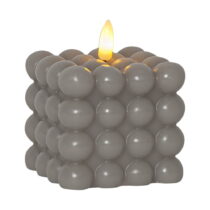 Sivá vosková LED sviečka Star Trading Flamme Dot, výška 9,5 cm