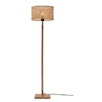 Stojacia lampa s bambusovým tienidlom v prírodnej farbe (výška 128 cm) Java – Good&amp;Mojo
