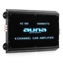Auna-W2-Ac600, 6-kanálový zosilňovač do auta, 6000W Auna