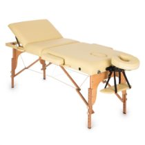 MT 500, béžový, masážny stôl, 210 cm, 200 kg, sklápací, jemný povrch, taška KLARFIT