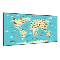 Wonderwall Air Art Smart, infračervený ohrievač, mapa so zvieratami Klarstein