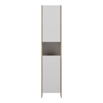 Biela vysoká kúpeľňová skrinka 38x180 cm Biarritz - TemaHome