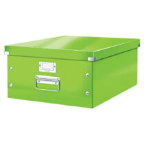 Zelený kartónový úložný box s vekom 37x48x20 cm Click&Store – Leitz