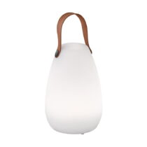 Bielo-hnedá LED stolová lampa (výška 20 cm) Ruby – Fischer &amp; Honsel