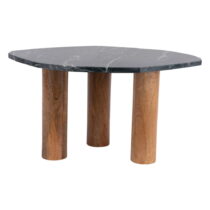 Odkladací stolík s doskou v dekore mramoru 50x75 cm Organic – Leitmotiv