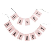 Ružová girlanda Design Letters Happy Birthday
