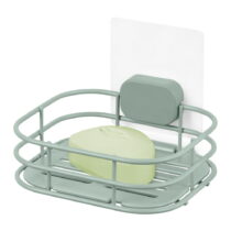 Samodržiaca kovová nádobka na mydlo v mentolovej farbe Grena – Compactor