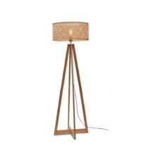 Stojacia lampa s bambusovým tienidlom v prírodnej farbe (výška 145 cm) Java – Good&amp;Mojo