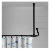 Čierny držiak na strop pre sprchový záves 57 cm - Wenko