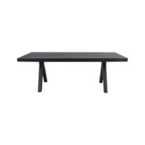 Čierny jedálenský stôl 100x220 cm Muden – Light & Living
