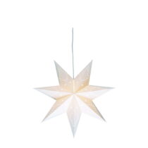 Biela vianočná svetelná dekorácia ø 75 cm Saturnus – Markslöjd