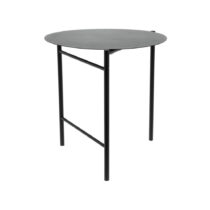 Čierny kovový okrúhly jedálenský stôl ø 70 cm Disc – Zone