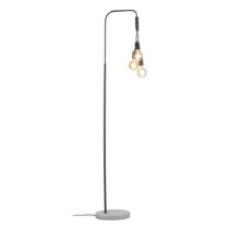 Čierno-sivá stojacia lampa s kovovým tienidlom (výška 190 cm) Oslo – it&#39;s about RoMi