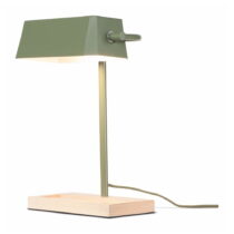 Stolová lampa s kovovým tienidlom v zeleno-prírodnej farbe (výška 40 cm) Cambridge – it&#39;s ab...