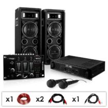 DJ PA set „DJ–24M“, zosilňovač, mixážny pult, repro, 1200W Electronic-Star