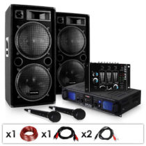 DJ SADA „DJ-20.1“, PA zosilňovač, PA reproduktor, mixážny pult, mikro kábel, 2000 W Electronic-Star