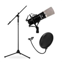 Mikrofónový set, stojan, mikrofón a pop filter Auna