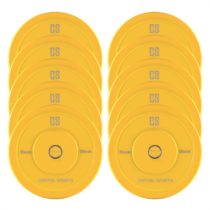 Nipton Bumper Plates, žlté, 5 párov, 15 kg, tvrdá guma Capital Sports