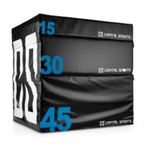 Rookso Set Soft Jump Box, plyobox, čierny, 15/30/45 cm, 3 kusy Capital Sports