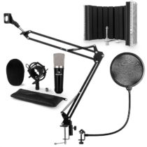 CMO003 V5, čierna, mikrofónová sada, kondenzátorový mikrofón, mikrofónové rameno, XLR Auna