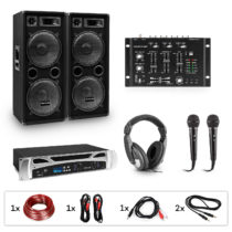 eStar Block-Party II DJ systém + PA zosilňovač + DJ mixér + subwoofery + slúchadlá Electronic-Star