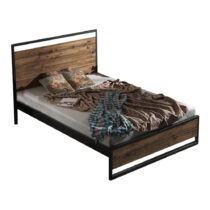 Dvojlôžková posteľ s roštom v čierno-prírodnej farbe 160x200 cm Ariane – Kalune Design