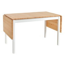 Borovicový rozkladací jedálenský stôl s bielou konštrukciou Bonami Essentials Brisbane, 120 (200) x ...