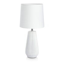 Biela stolová lampa Markslöjd Nicci, ø 19 cm