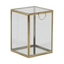 Dekoratívny sklenený úložný box v zlatej farbe Mirina – Light & Living