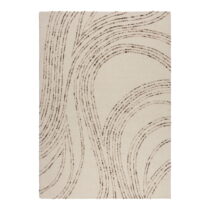 Hnedo-krémový vlnený koberec 200x290 cm Abstract Swirl – Flair Rugs
