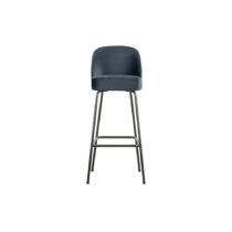 Modrá zamatová barová stolička 103 cm Vogue – BePureHome