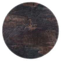 Čierny umývateľný okrúhly koberec ø 80 cm – Vitaus
