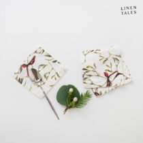 Biele podtácky s vianočným motívom v súprave 4 ks – Linen Tales