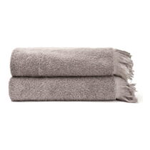 Sivé/hnedé bavlnené uteráky v súprave 2 ks 50x90 cm – Bonami Selection
