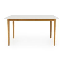 Biely jedálenský stôl Tenzo Svea, 140 x 80 cm