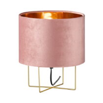 Ružová stolová lampa s textilným tienidlom (výška  32 cm) Aura – Fischer & Honsel