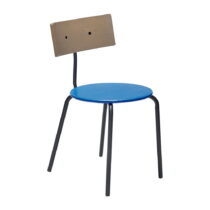 Jedálenská stolička v modrej a prírodnej farbe v súprave 4 ks Koi – Hübsch