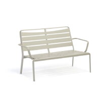 Sivá kovová záhradná lavica Spring – Ezeis