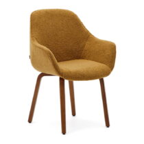 Jedálenská stolička v horčicovej farbe v súprave 4 ks Aleli – Kave Home