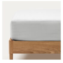 Biela napínacia plachta z bavlneného perkálu 180x200 cm Teia – Kave Home
