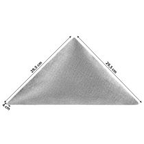 Čalúnený Panel 2ks, 30x30cm Trojuholník, Sivá