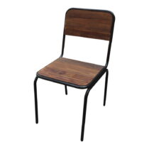 Hnedá jedálenská stolička z jedľového dreva Industrial – Antic Line