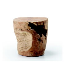 Okrúhly odkladací stolík z tíkového dreva ø 35 cm Tropicana – Kave Home
