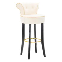 Krémová zamatová barová stolička 96 cm Luxy – Mauro Ferretti