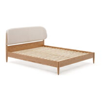Dvojlôžková posteľ z jaseňového dreva s roštom v béžovo-prírodnej farbe 180x200 cm Octavia – Kave Ho...