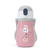 Ružová detská termoska Monbento Stram Bunny, 360 ml