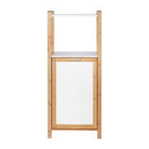 Biely/v prírodnej farbe bambusový kúpeľňový regál 40x95 cm Finja – Wenko
