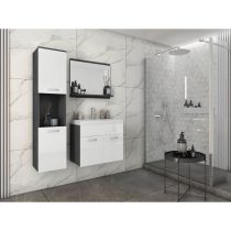 Kúpeľňa 4-dielna, Antracit/biela Vl