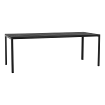 Záhradný stôl, 205 cm, čierna, ABELO