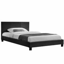 Manželská posteľ, čierna, 160x200, NADIRA